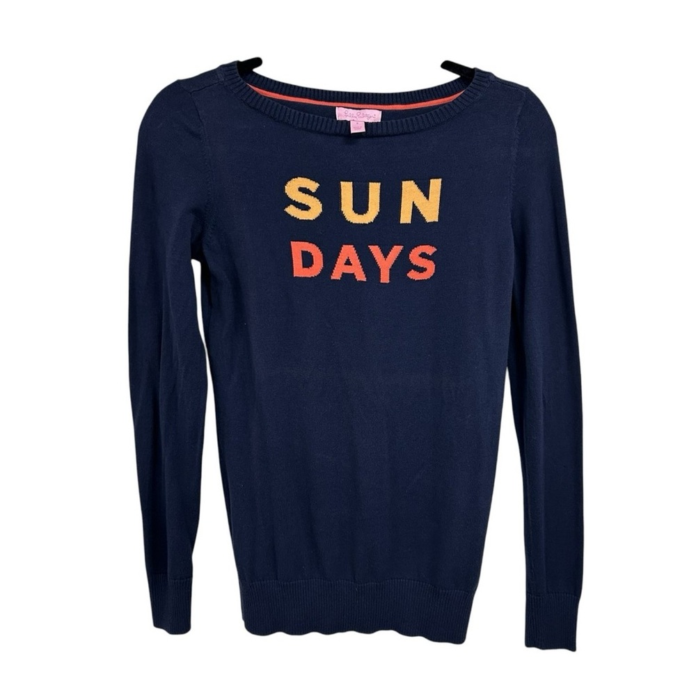 LILLY PULITZER Navy Blue “Sun Days” Sweater
